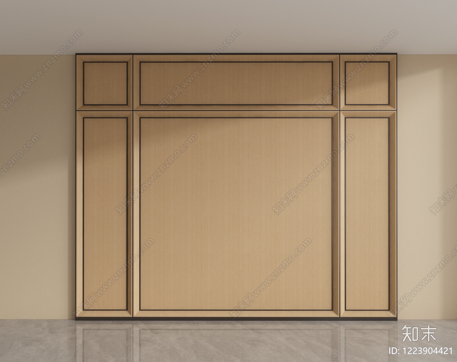 现代简约电视背景墙3D模型下载【ID:1223904421】