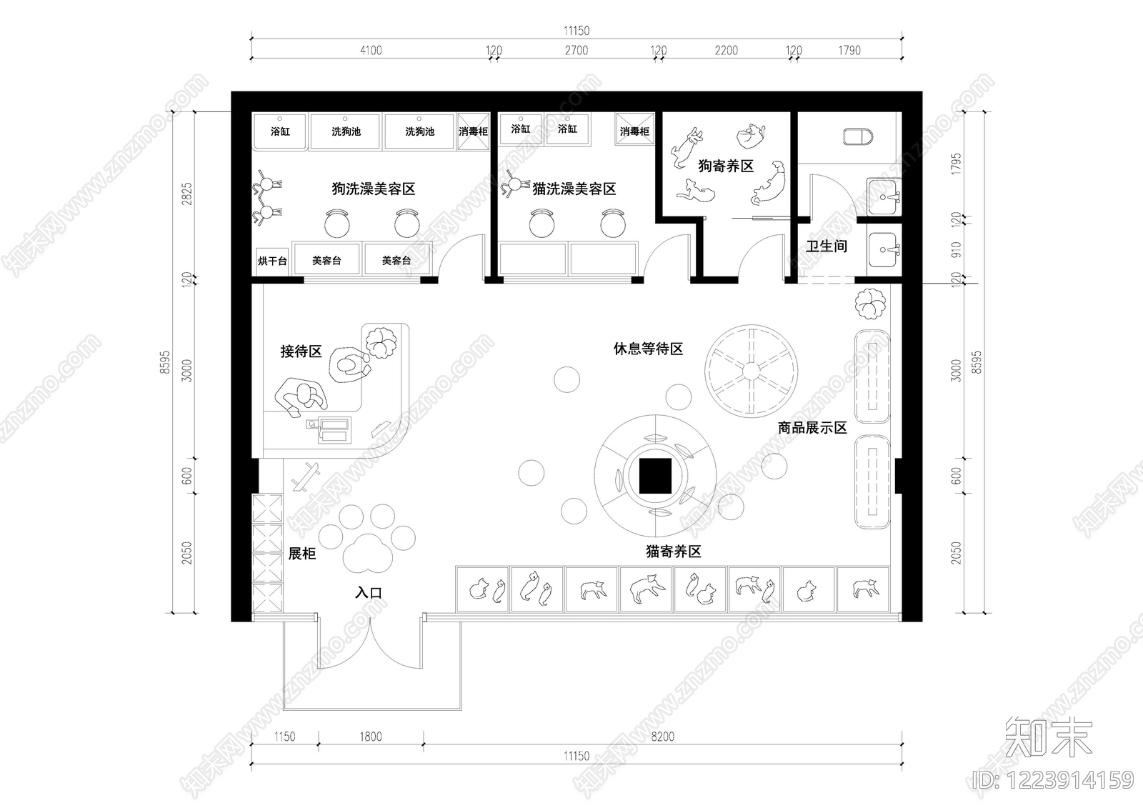 宠物店CAD图纸