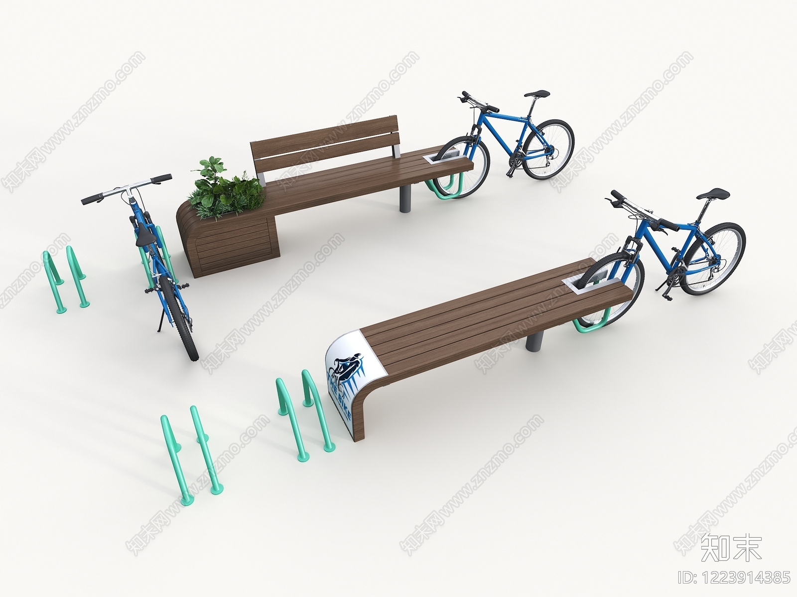 现代简约户外家具3D模型渲染效果图