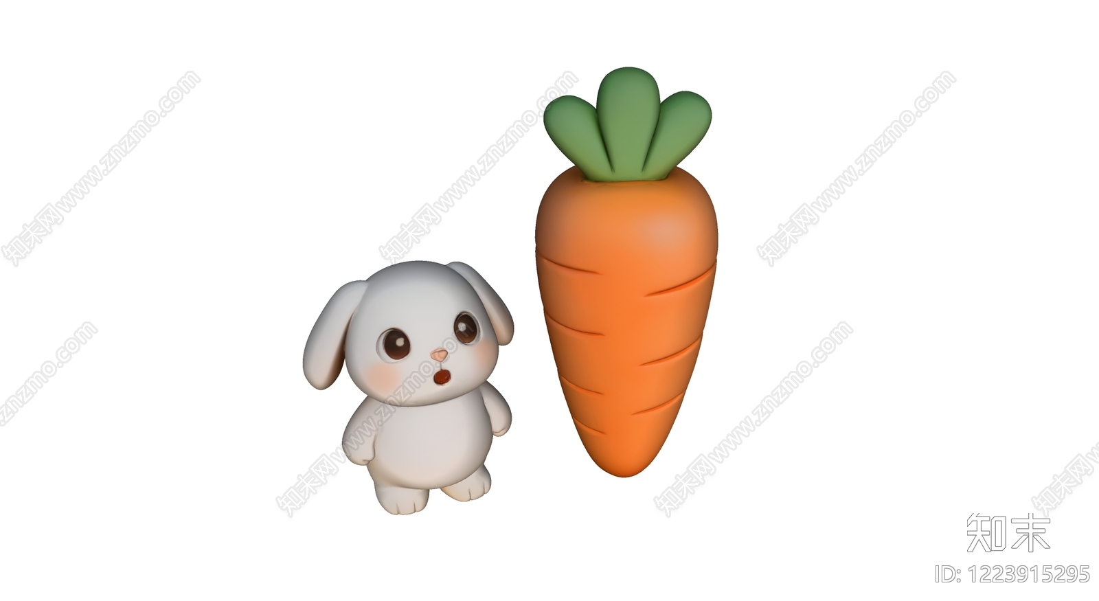 奶油风雕塑摆件SU模型下载【ID:1223915295】