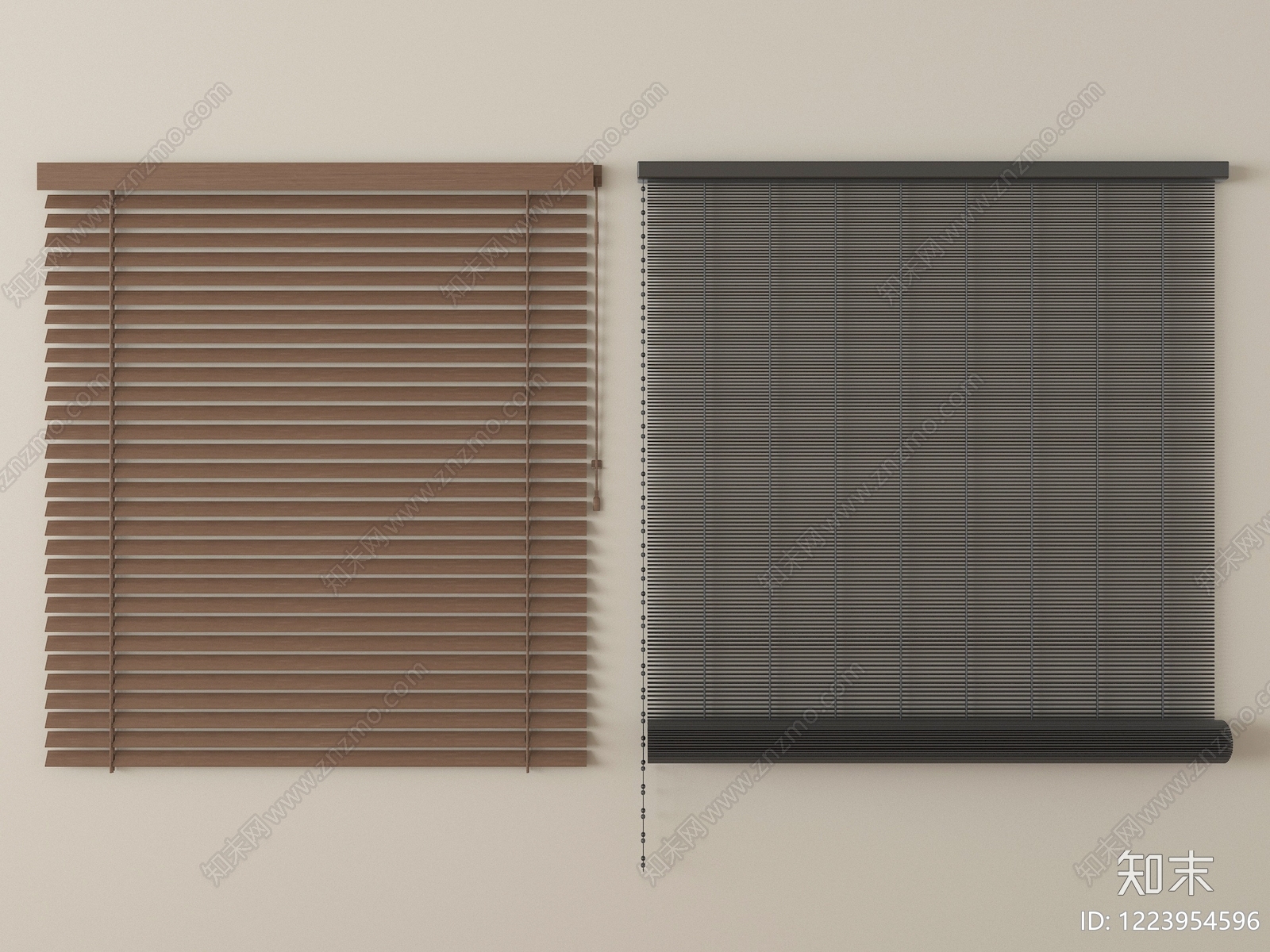 现代简约百叶帘3D模型下载【ID:1223954596】