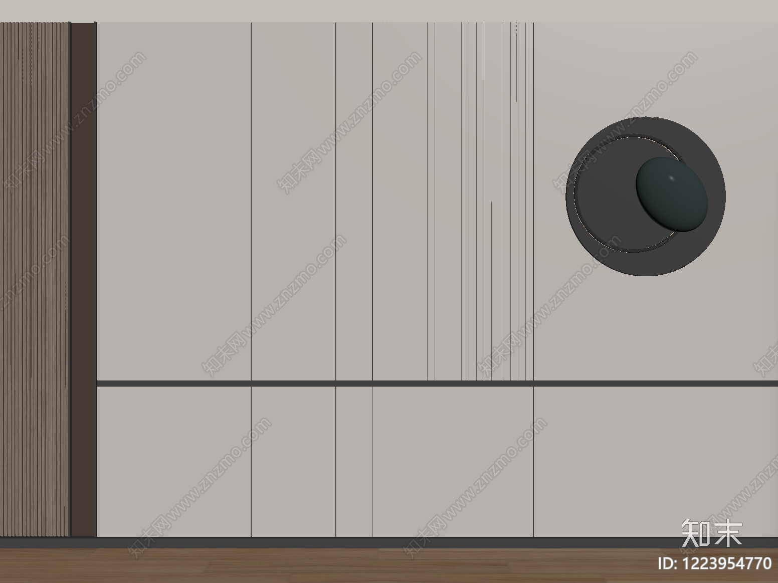 轻奢背景墙SU模型下载【ID:1223954770】