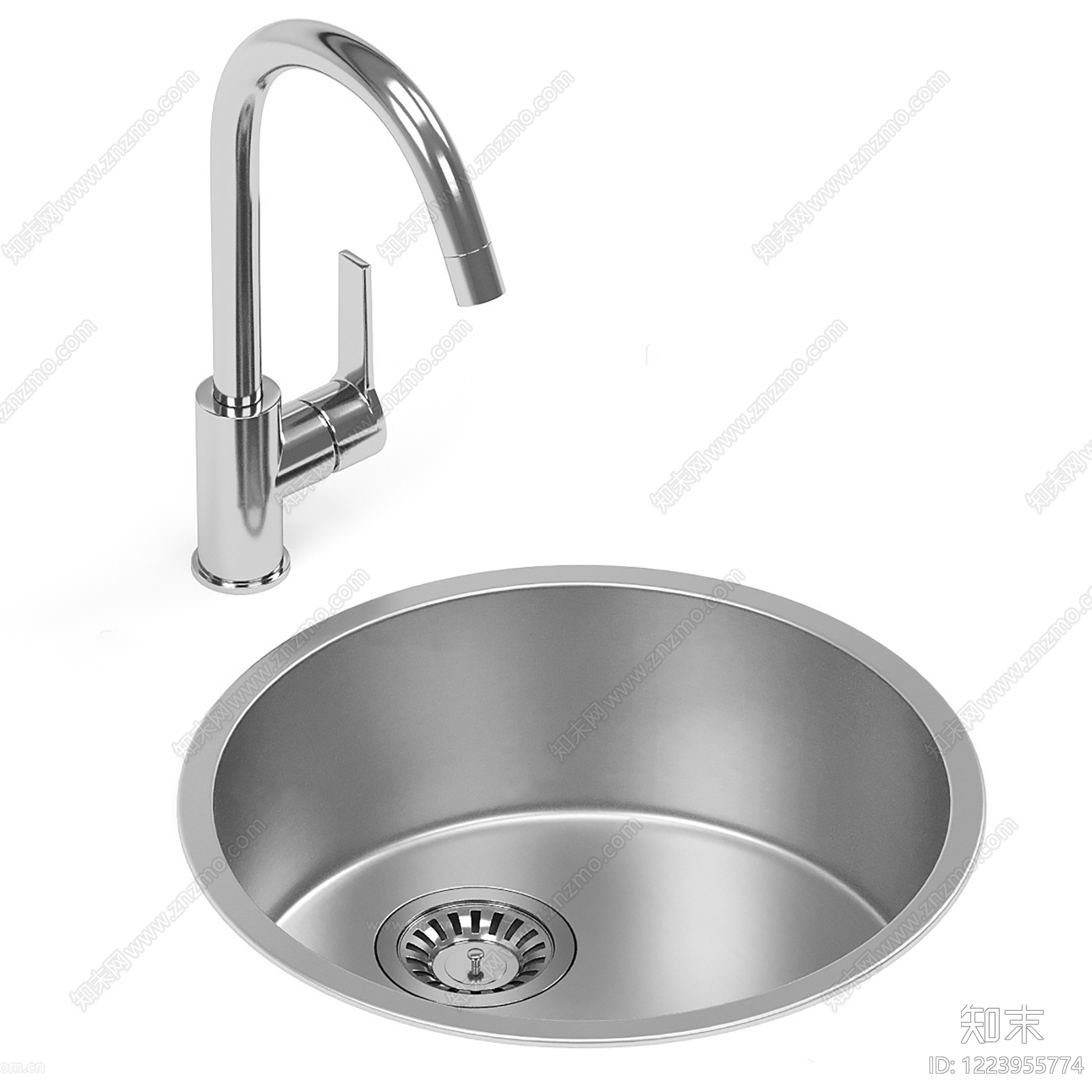 极简水槽SU模型下载【ID:1223955774】