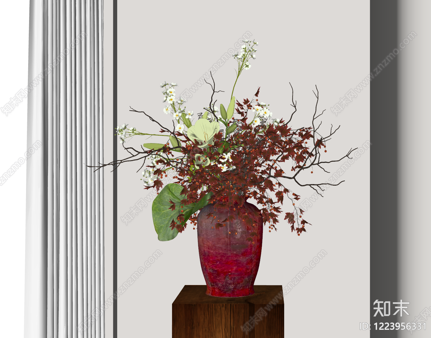 新中式花瓶SU模型下载【ID:1223956331】