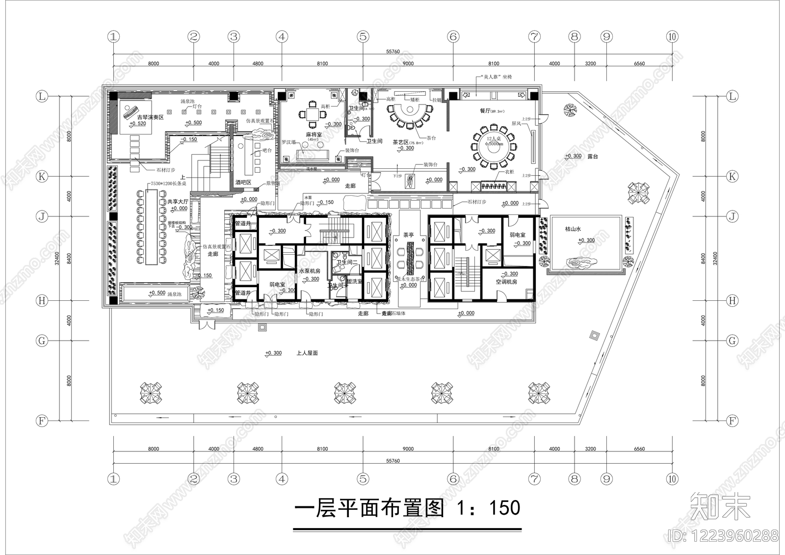 新中式会所CAD图纸