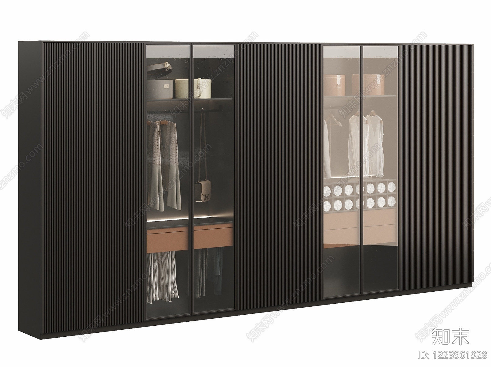 意式极简衣柜3D模型下载【ID:1223961928】