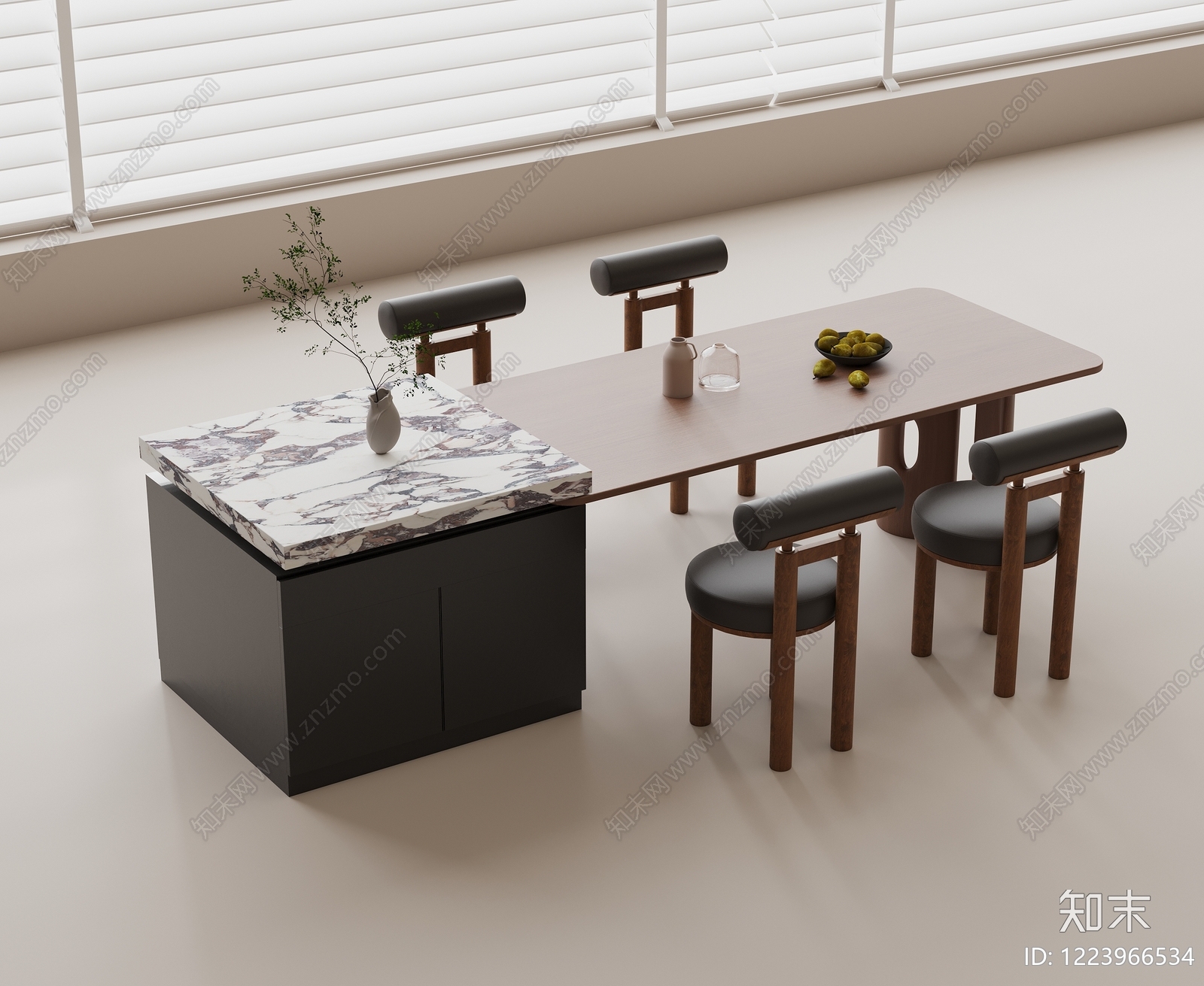 意式极简岛台3D模型下载【ID:1223966534】