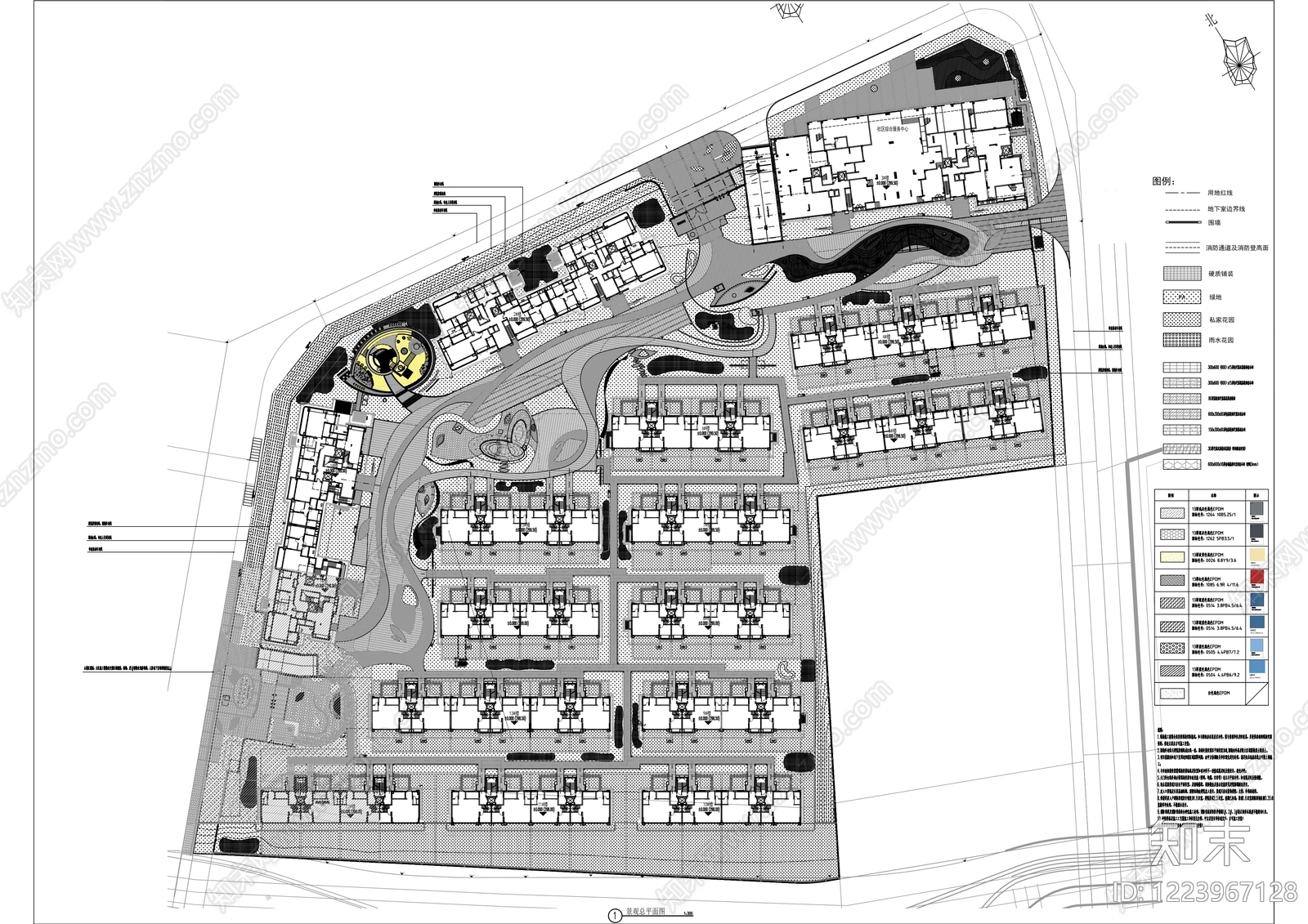 示范区景观cad施工图下载【ID:1223967128】