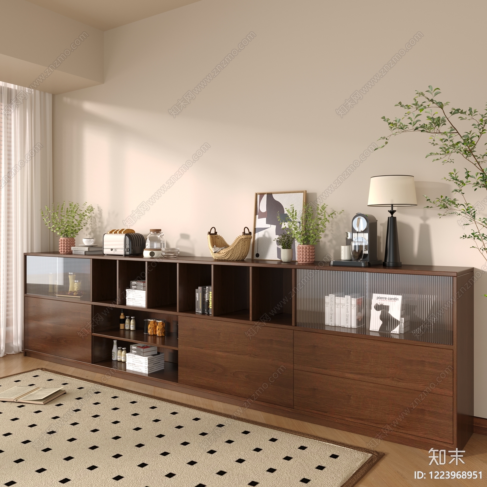 现代简约餐边柜3D模型下载【ID:1223968951】