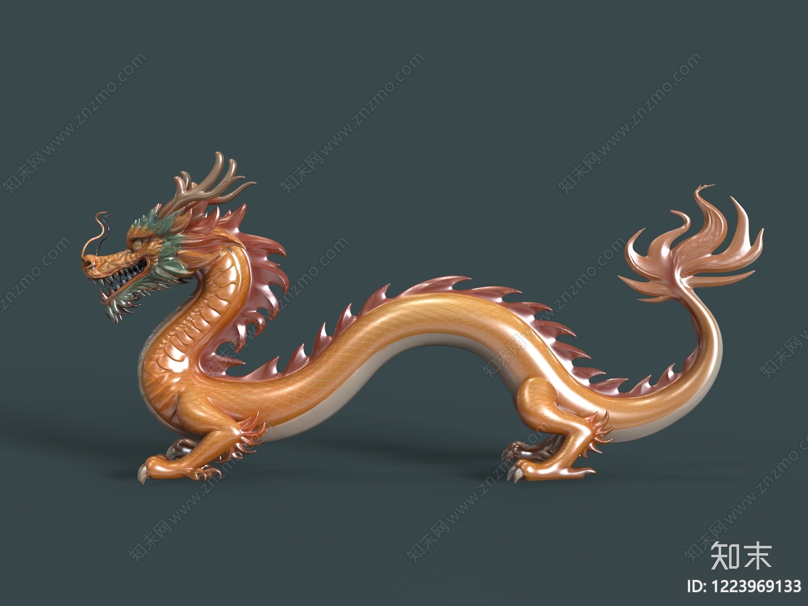 中式雕塑摆件SU模型下载【ID:1223969133】