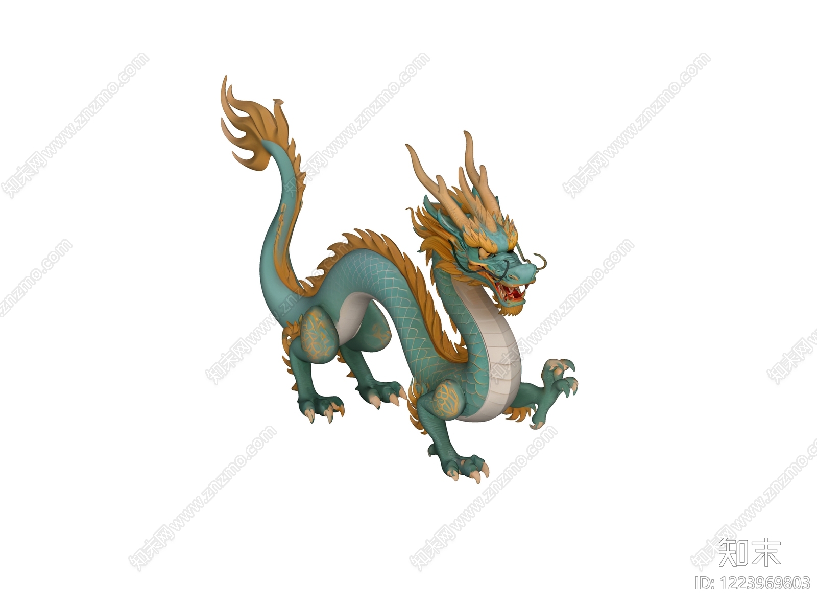 中式雕塑摆件SU模型下载【ID:1223969803】