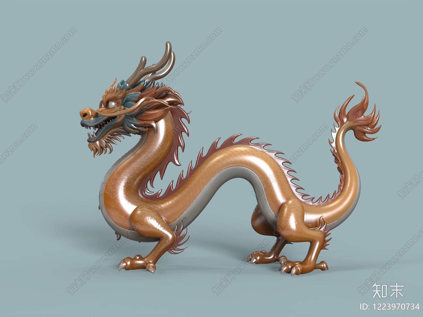 中式雕塑摆件SU模型下载【ID:1223970734】