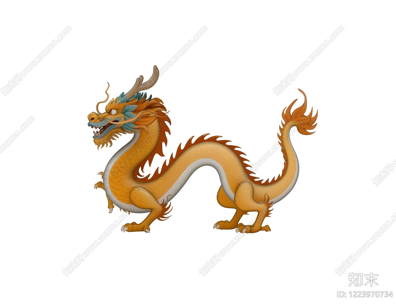 中式雕塑摆件SU模型下载【ID:1223970734】