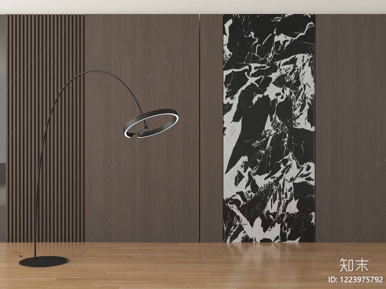 意式极简沙发背景墙3D模型下载【ID:1223975792】