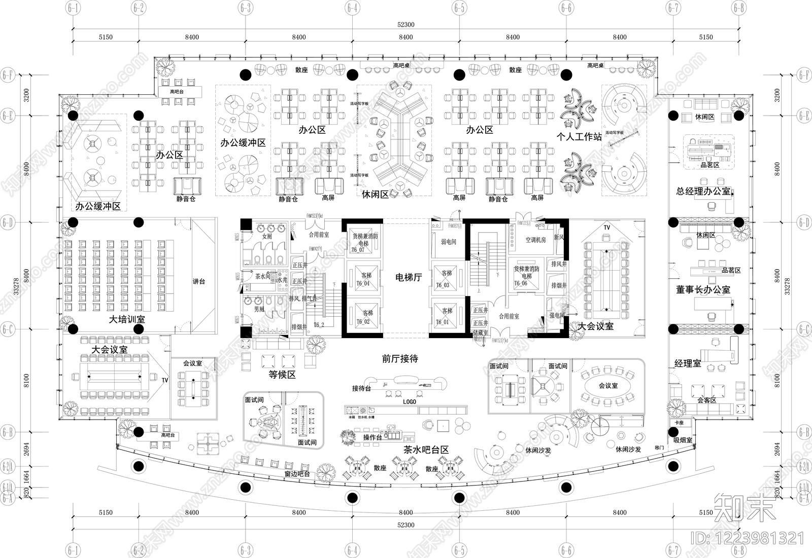 整体办公空间CAD图纸