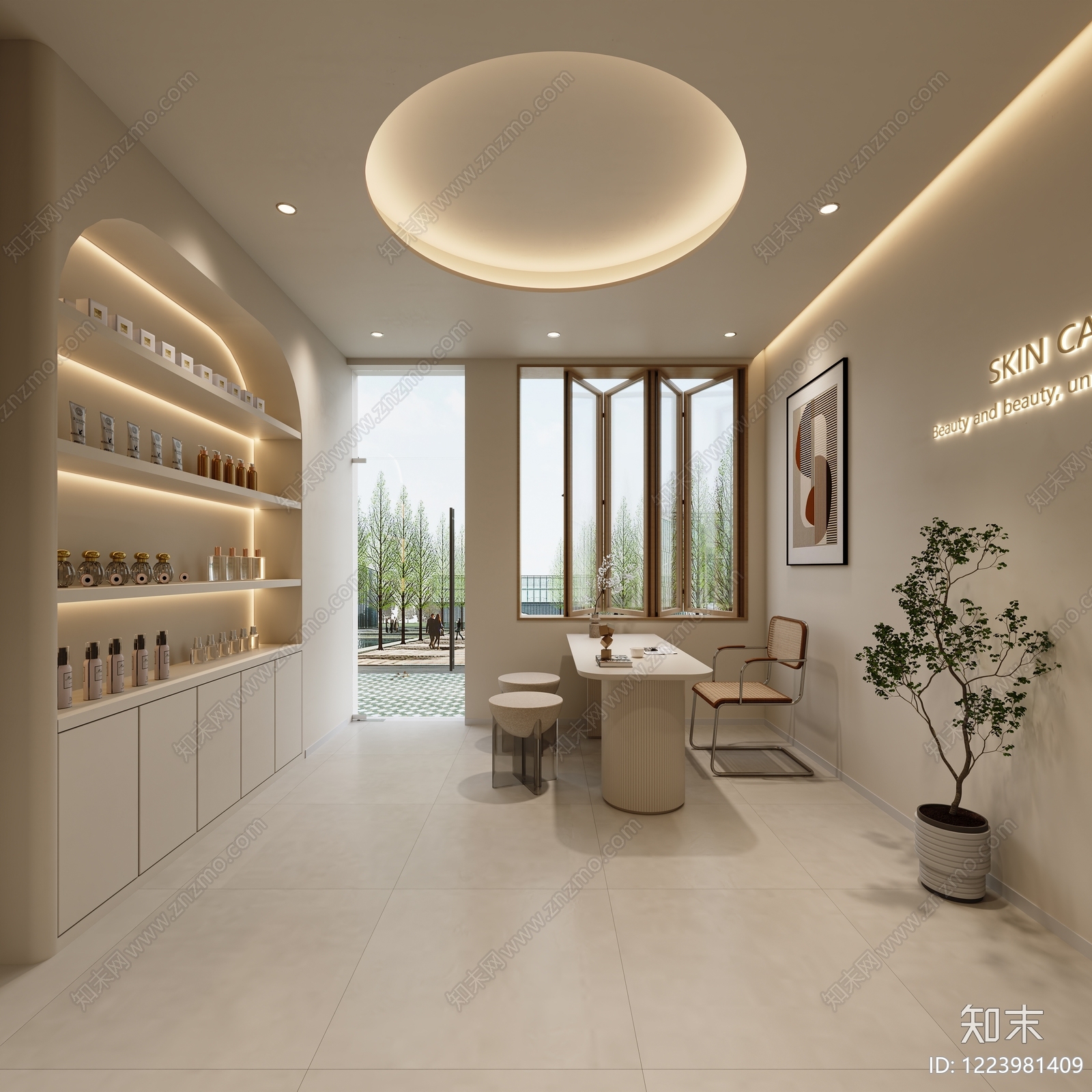 奶油风美容院3D模型下载【ID:1223981409】