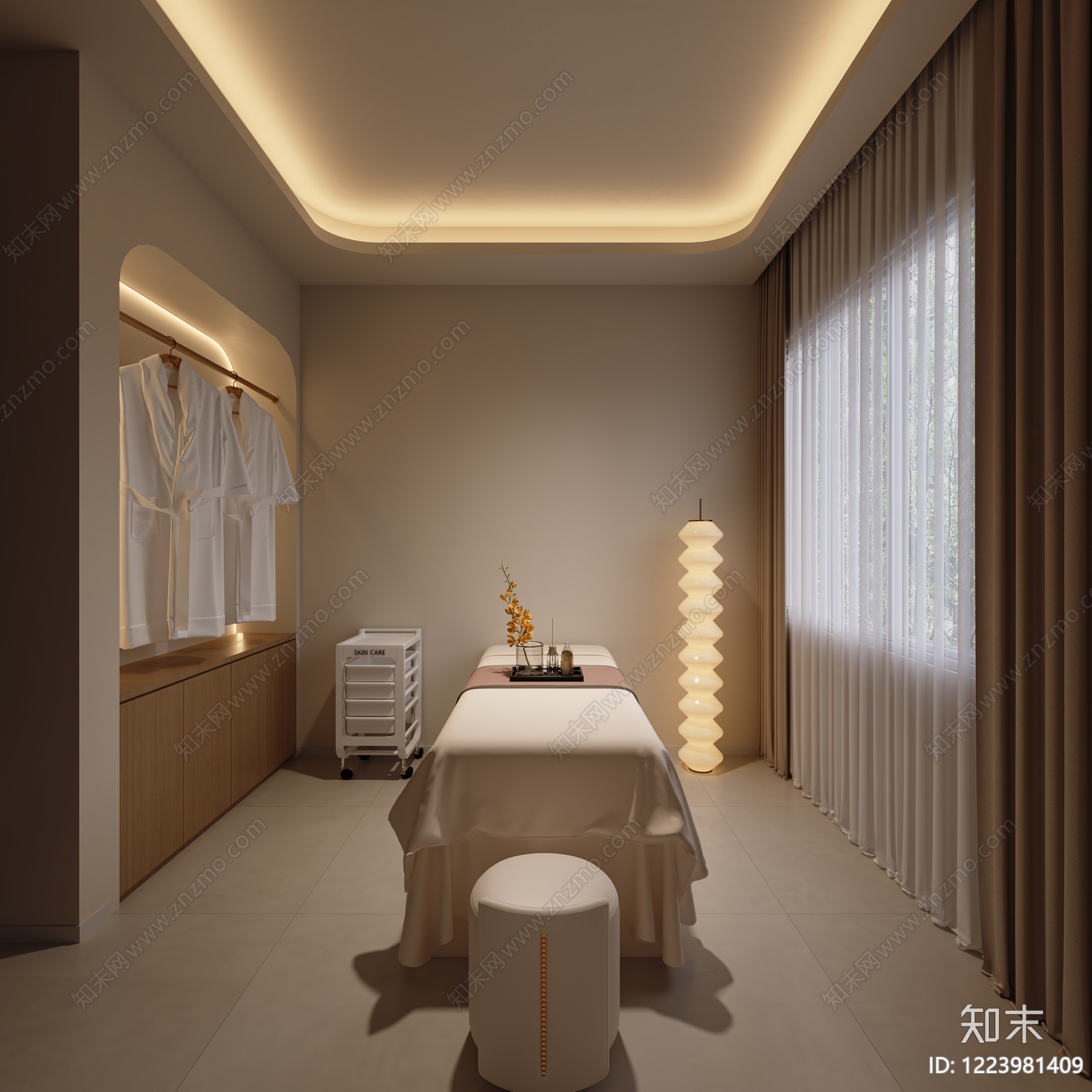 奶油风美容院3D模型下载【ID:1223981409】