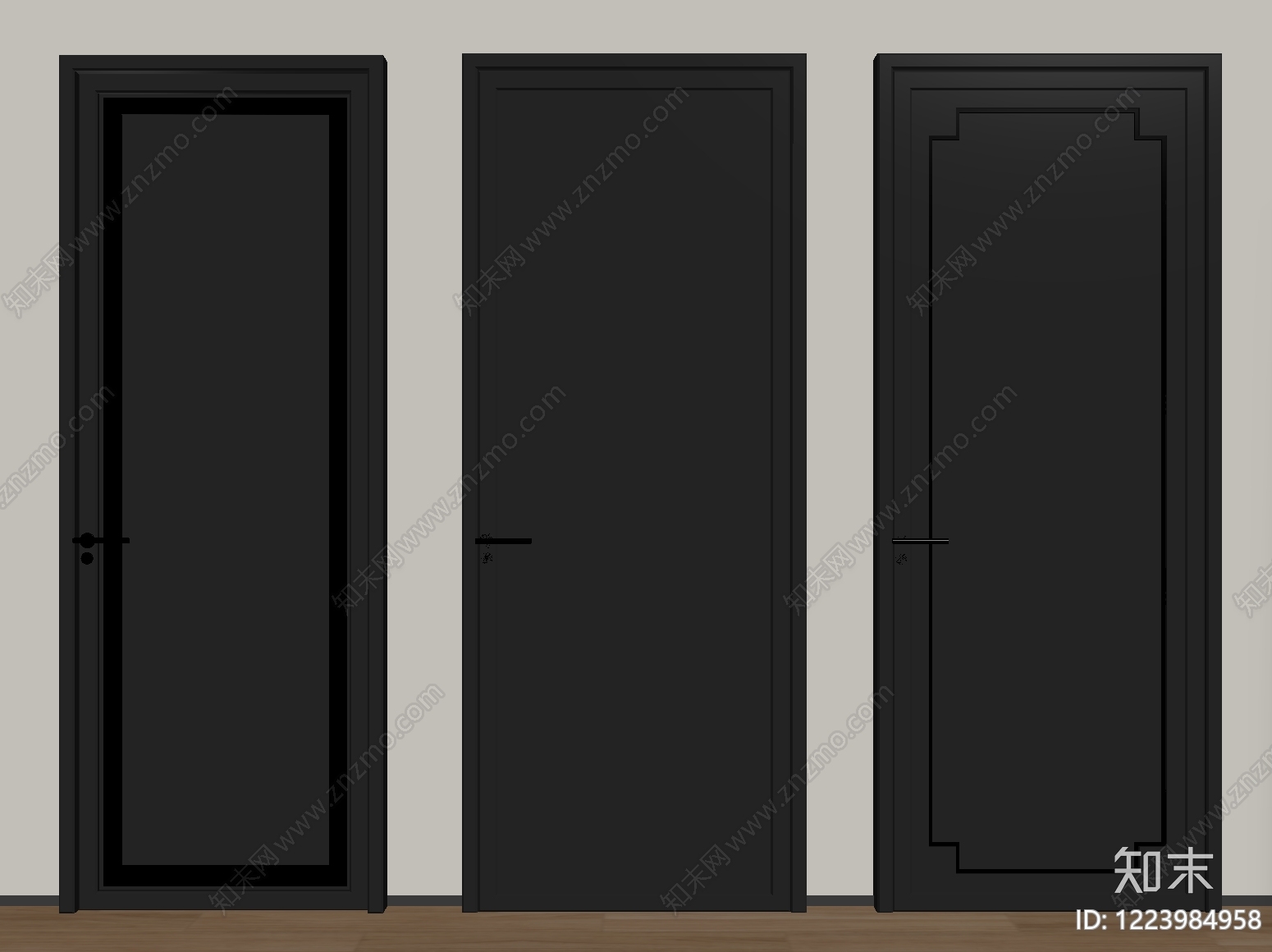 单开门SU模型下载【ID:1223984958】