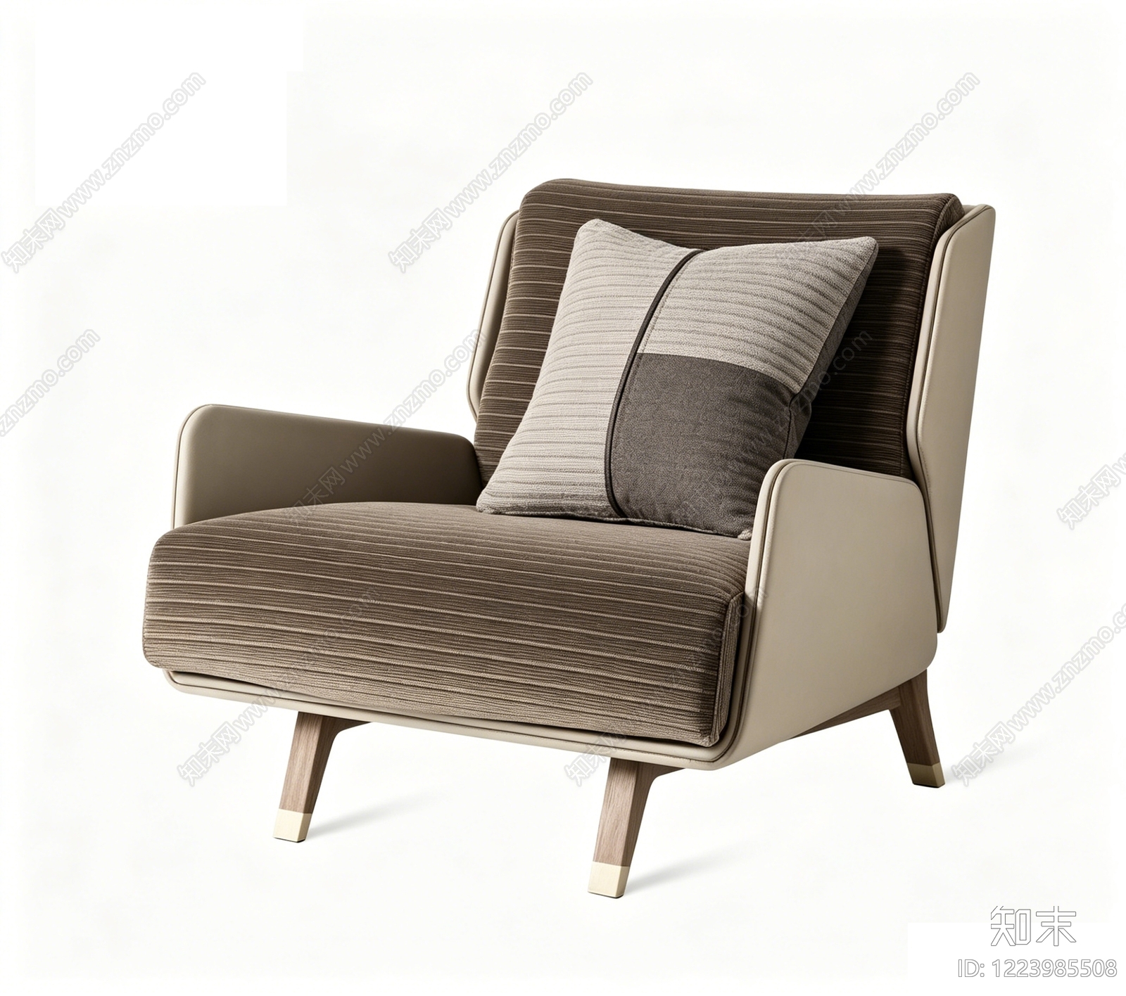 轻奢单人沙发3D模型下载【ID:1223985508】