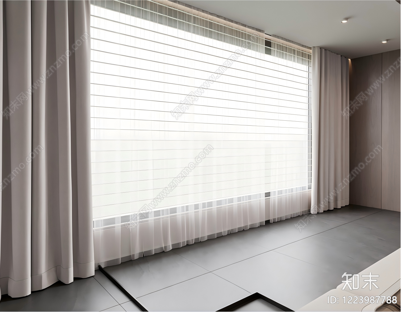 极简家居客厅SU模型下载【ID:1223987788】