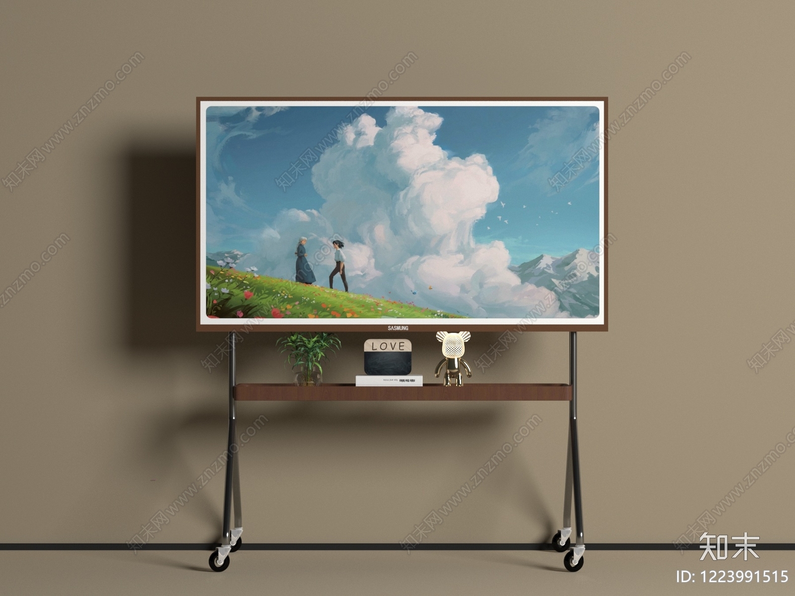 极简电视柜SU模型下载【ID:1223991515】