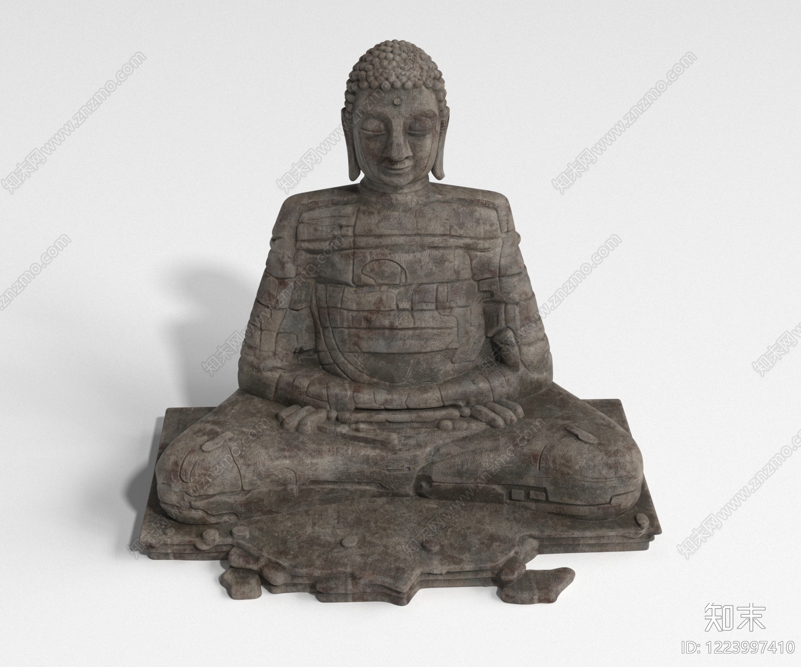 中式雕塑摆件3D模型下载【ID:1223997410】