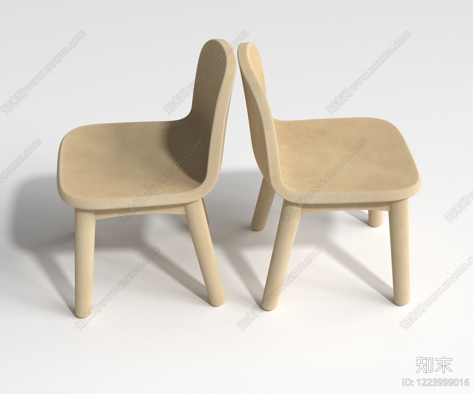 奶油风儿童椅3D模型下载【ID:1223999016】