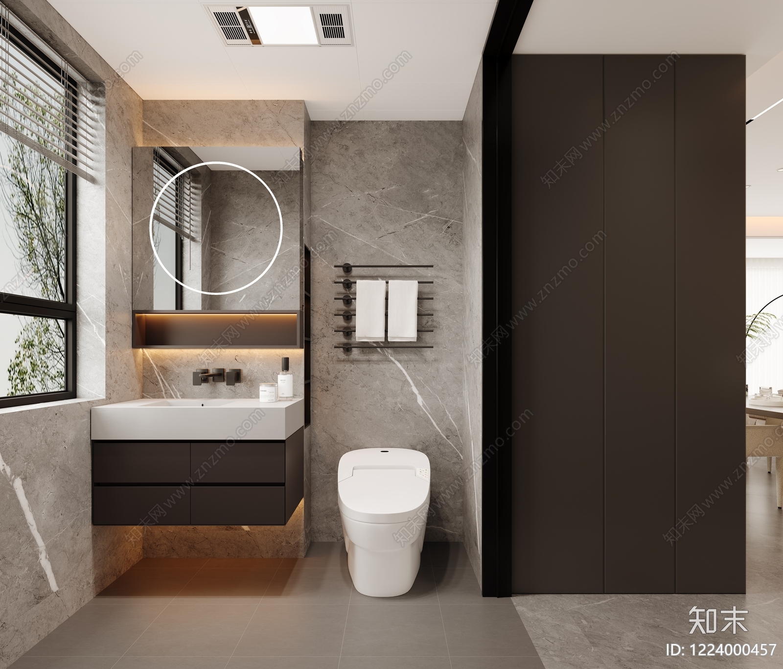 意式极简卫生间3D模型下载【ID:1224000457】