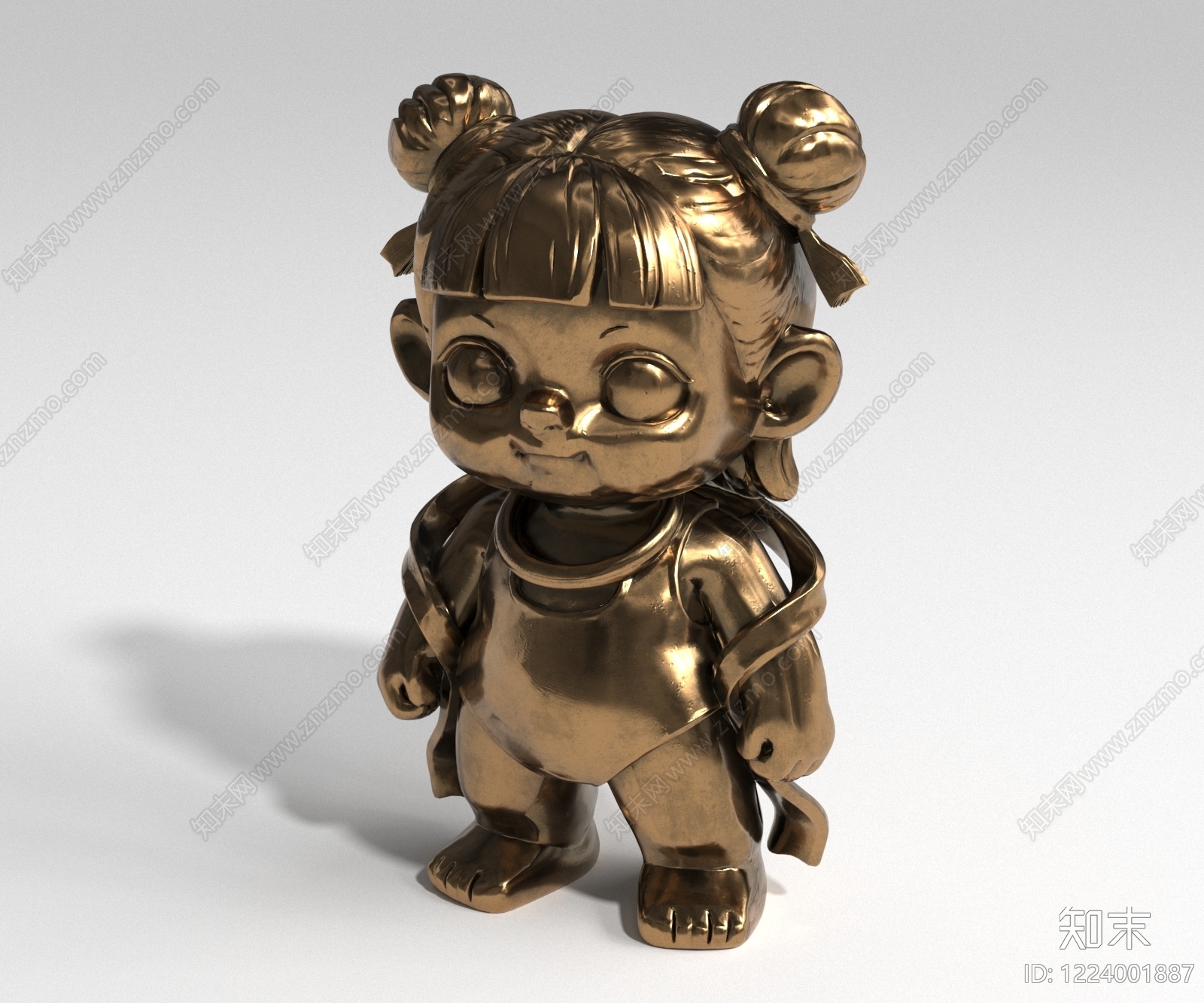 中式雕塑摆件3D模型下载【ID:1224001887】