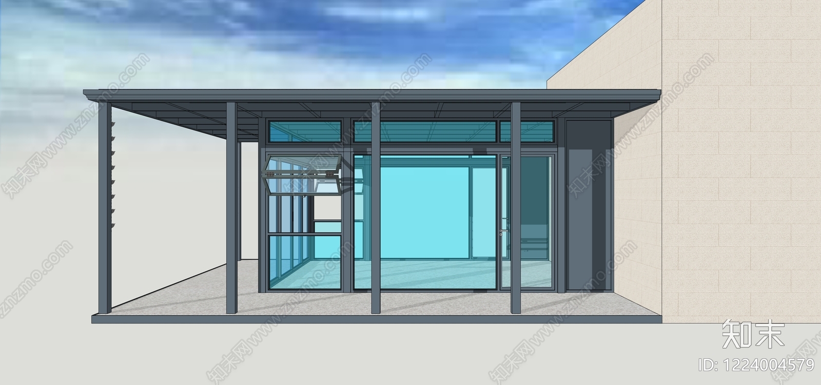 极简小公建SU模型下载【ID:1224004579】
