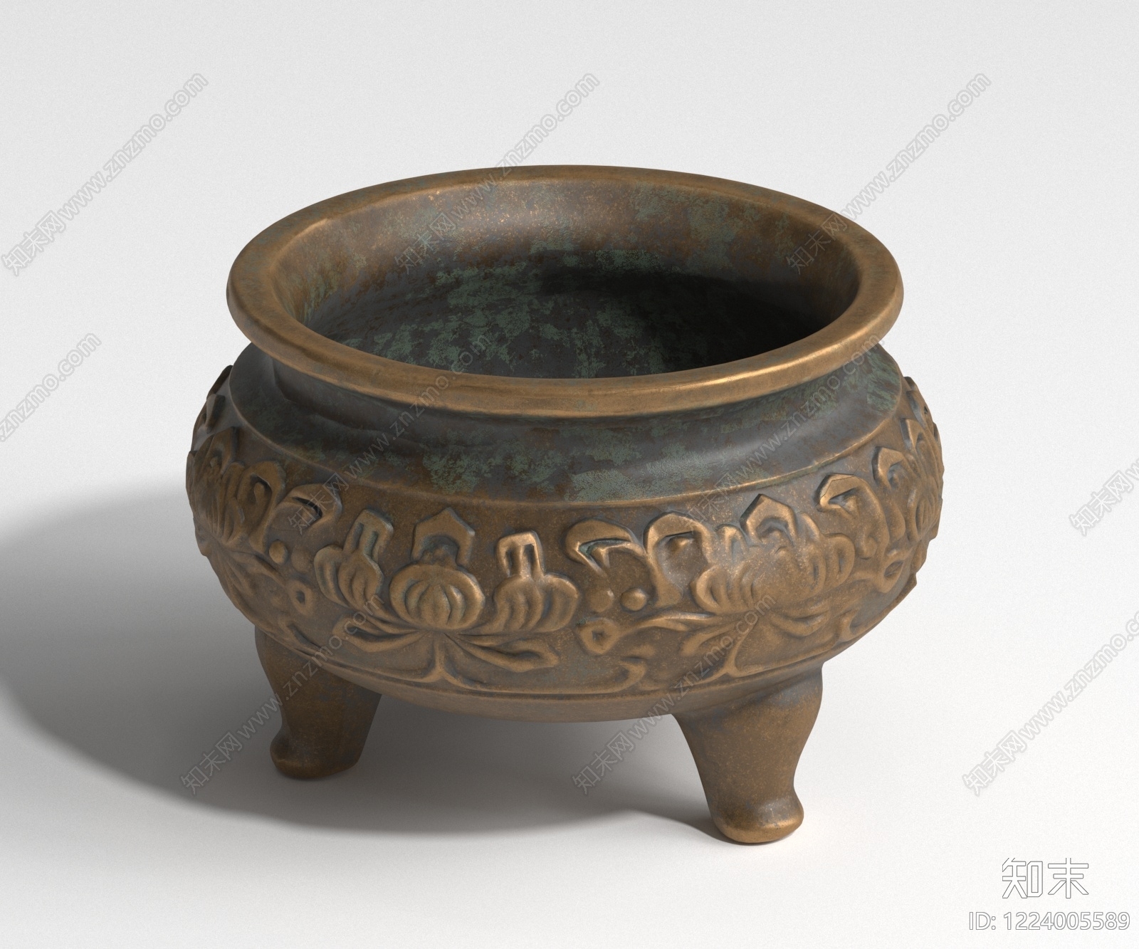 中式雕塑摆件3D模型下载【ID:1224005589】