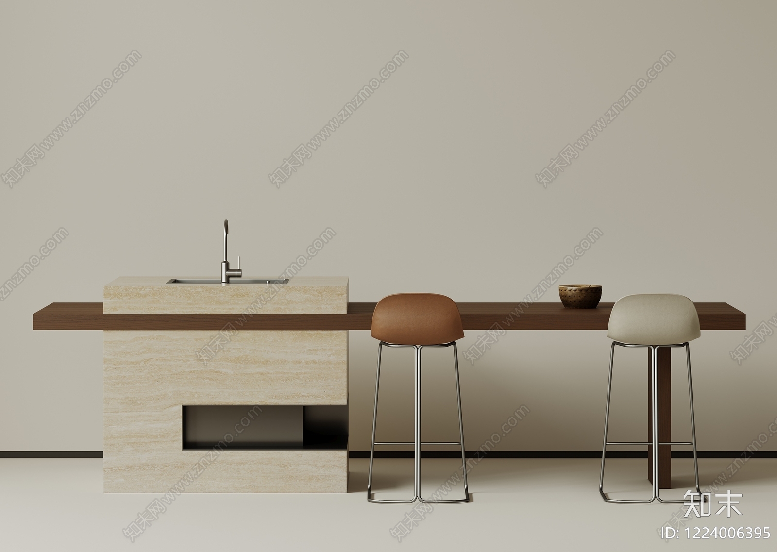 极简吧台3D模型下载【ID:1224006395】