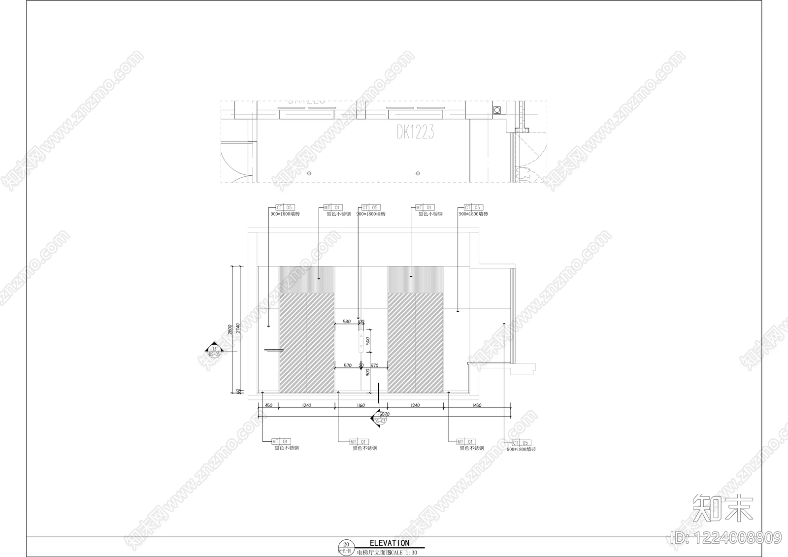 开放办公室cad施工图下载【ID:1224008809】