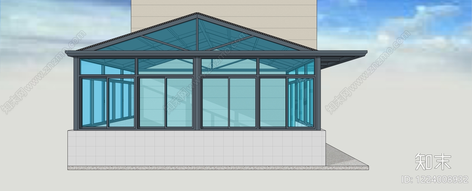 现代主义小公建SU模型下载【ID:1224008932】