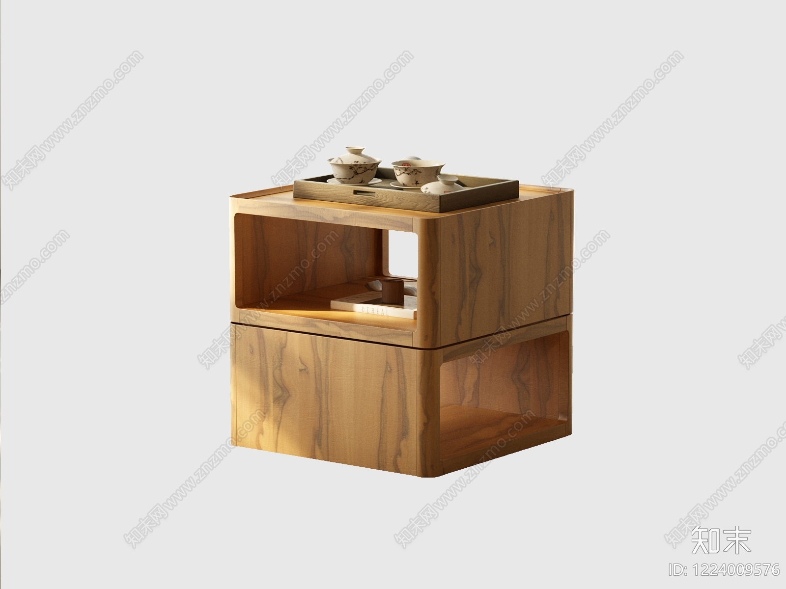 原木风边几SU模型下载【ID:1224009576】
