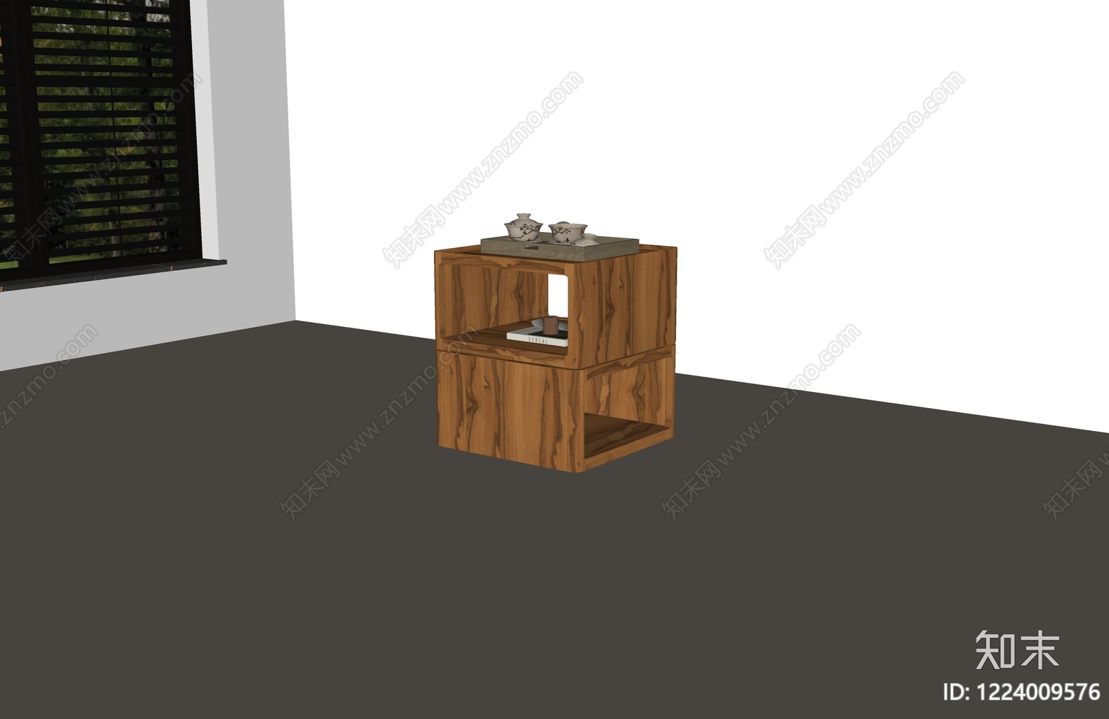 原木风边几SU模型下载【ID:1224009576】
