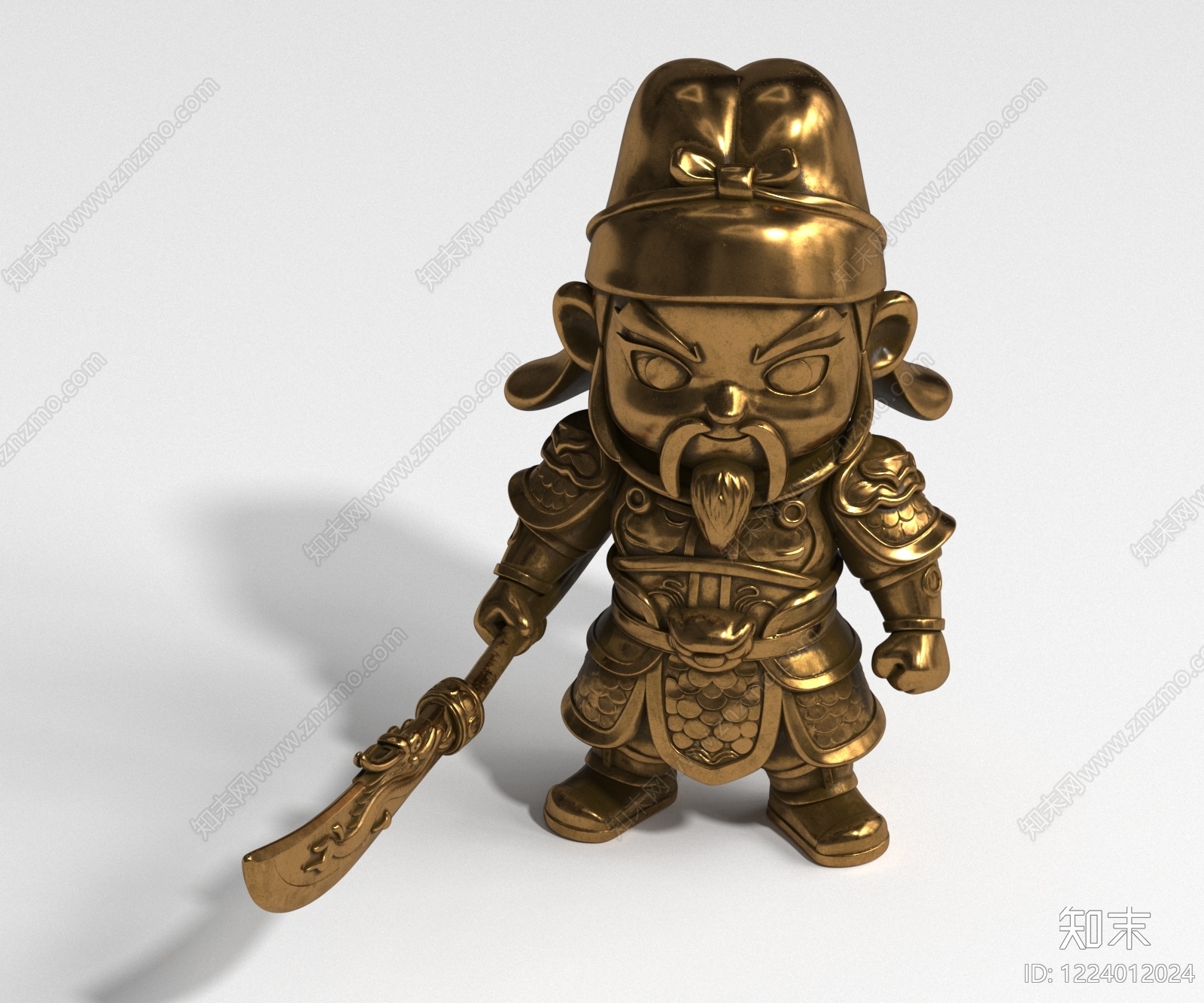 中式雕塑摆件3D模型下载【ID:1224012024】