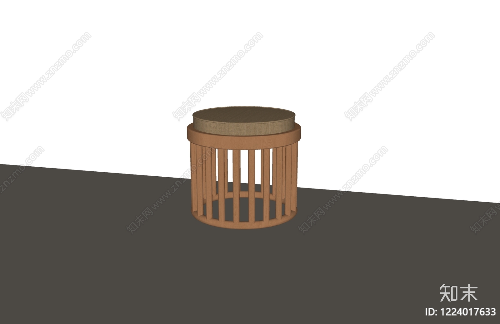 原木风沙发凳SU模型下载【ID:1224017633】