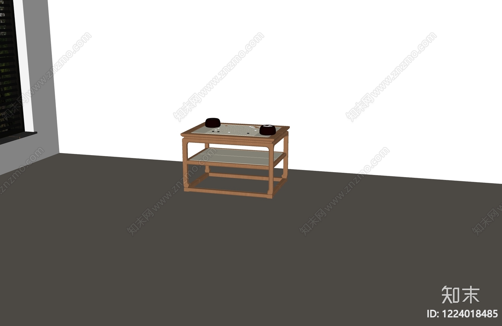 新中式茶几SU模型下载【ID:1224018485】