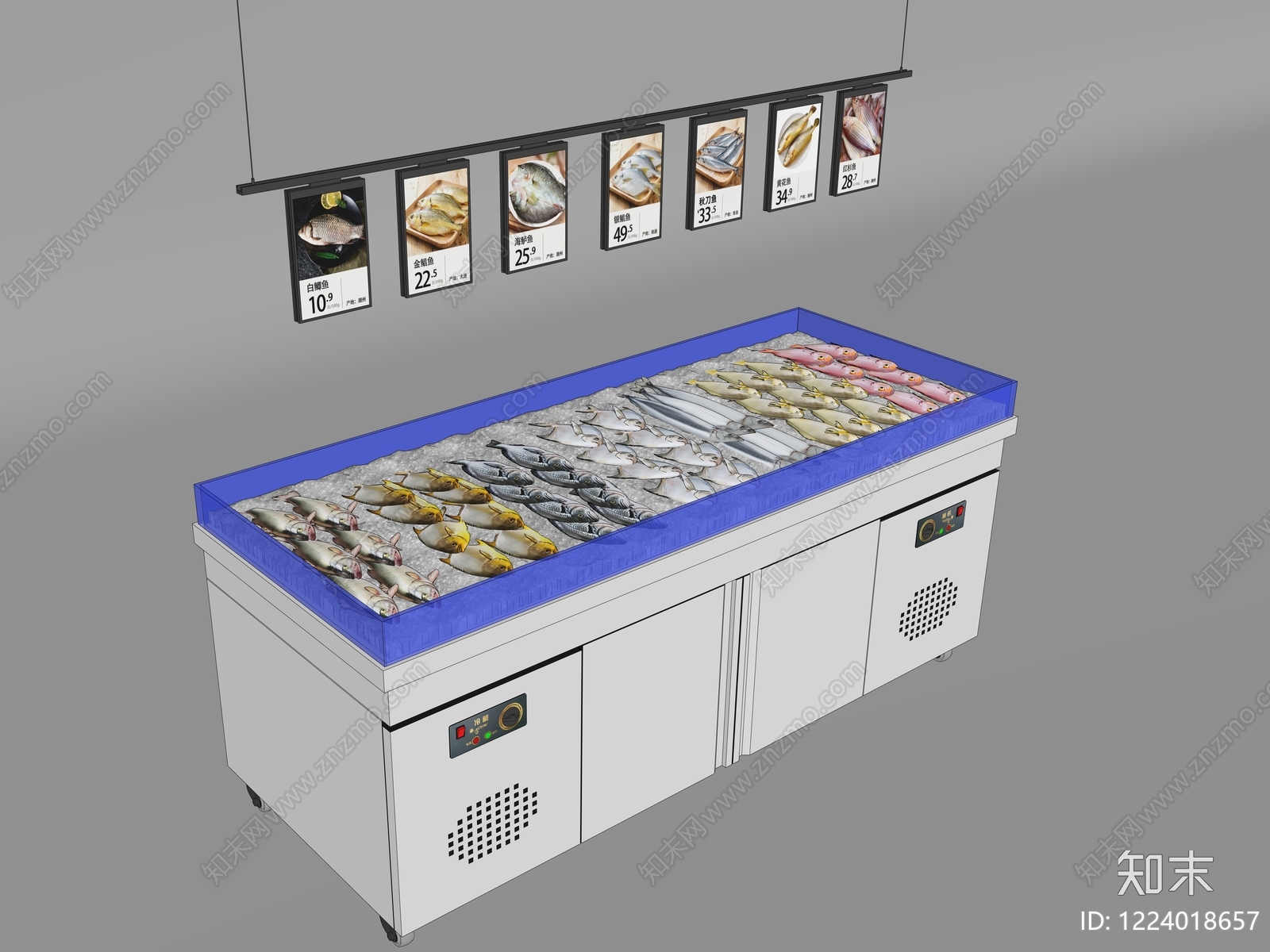 现代简约食品展台SU模型下载【ID:1224018657】