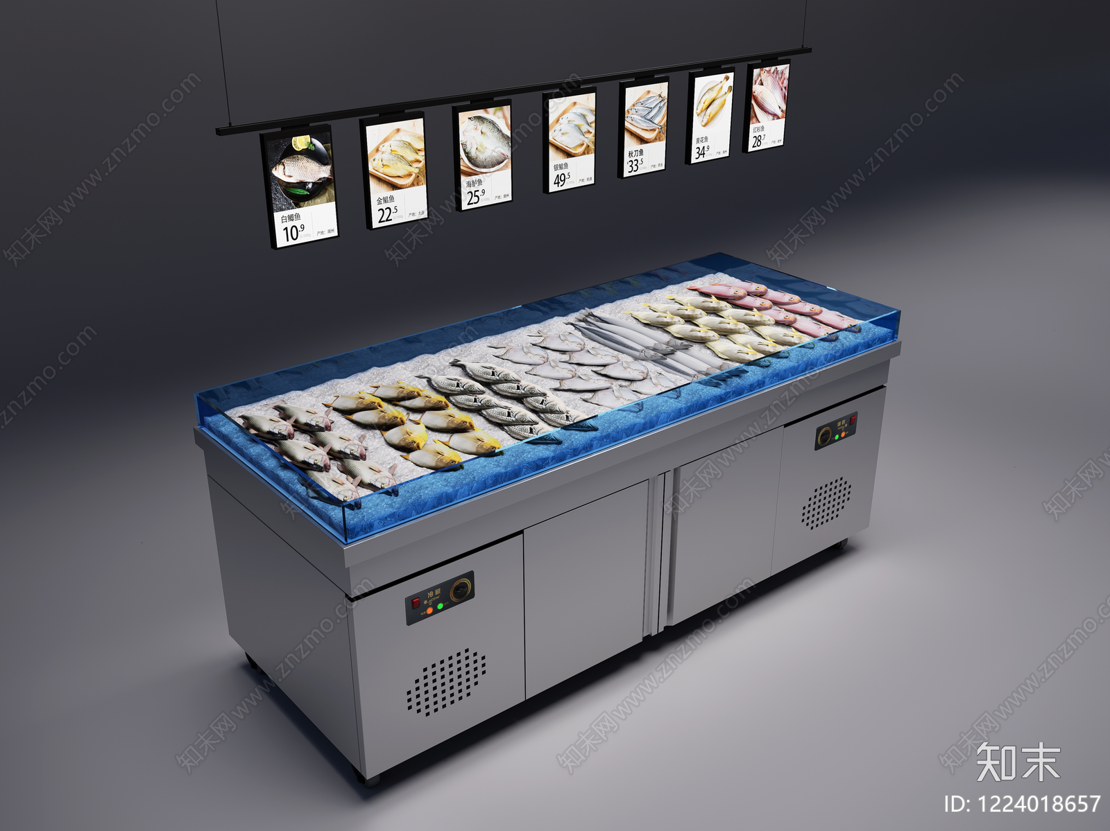 现代简约食品展台SU模型下载【ID:1224018657】