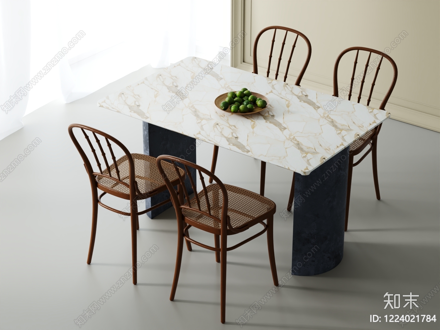 轻奢餐桌椅3D模型下载【ID:1224021784】