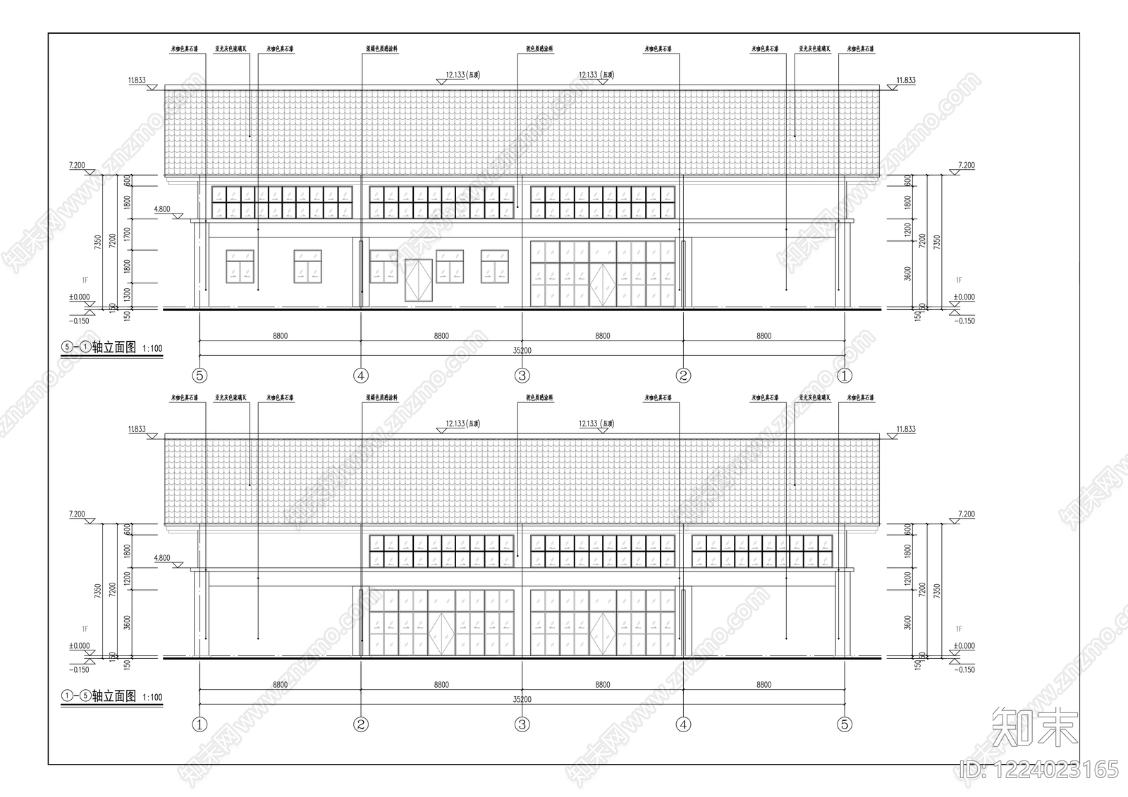 学校建筑cad施工图下载【ID:1224023165】