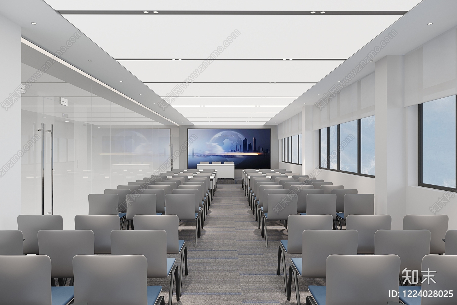 现代简约报告厅3D模型下载【ID:1224028025】