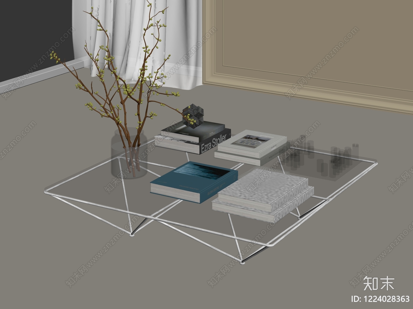 意式极简茶几3D模型下载【ID:1224028363】