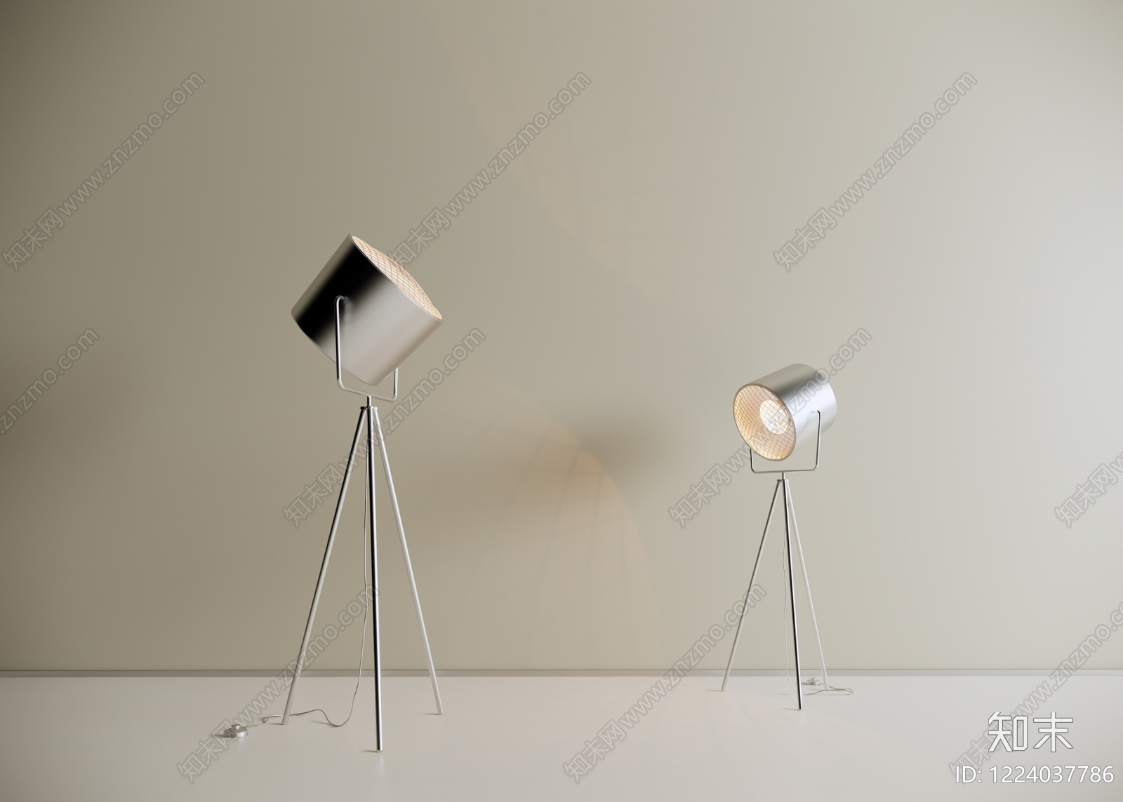 极简落地灯3D模型下载【ID:1224037786】
