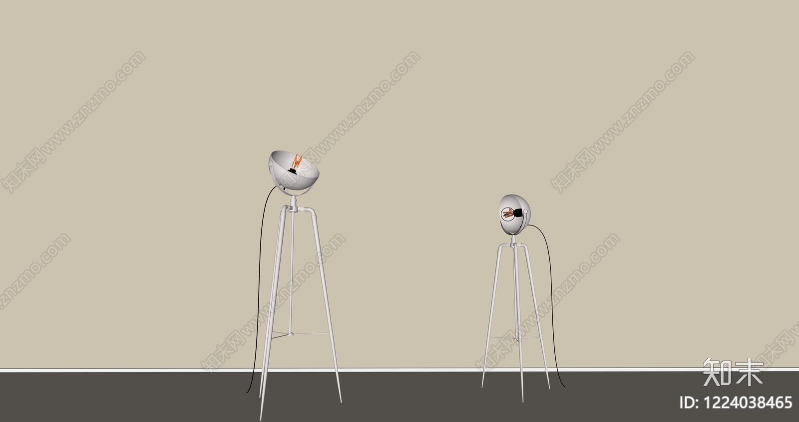 极简落地灯3D模型下载【ID:1224038465】