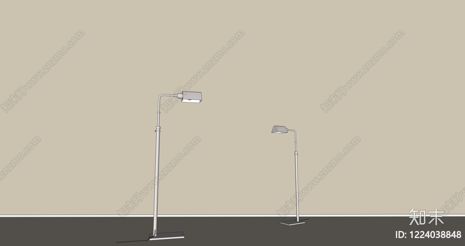 极简落地灯3D模型下载【ID:1224038848】