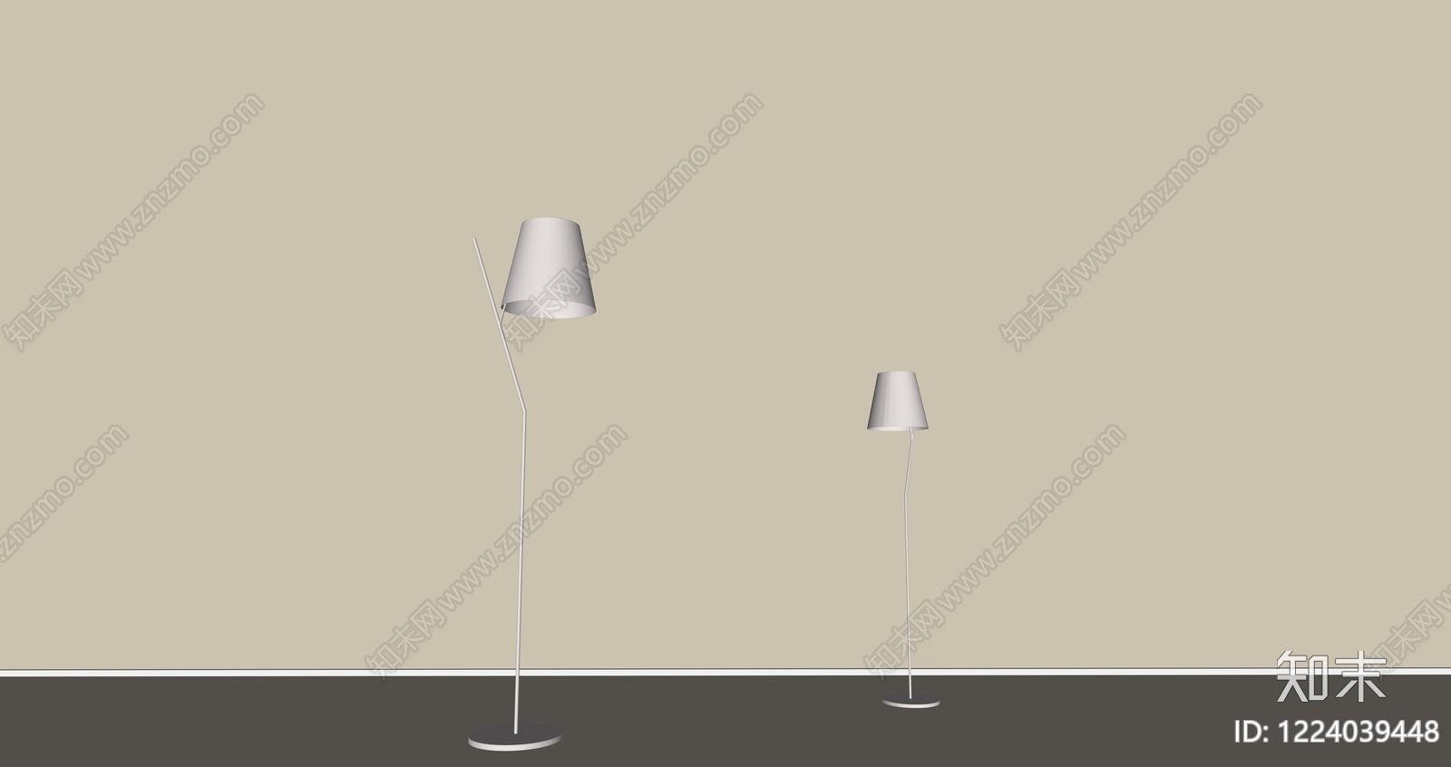 极简落地灯3D模型下载【ID:1224039448】