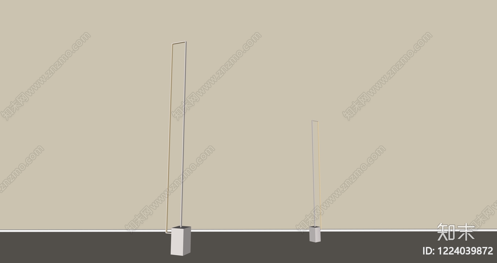 极简落地灯3D模型下载【ID:1224039872】
